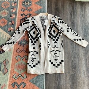 NWT Pink Rose Aztec Sweater